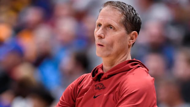 Razorbacks Eric Musselman against Vanderbilt in SEC Tournament